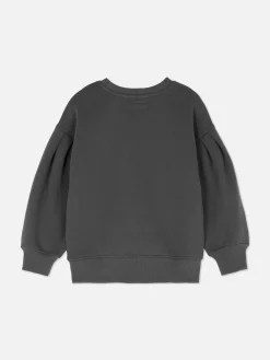 Sweats À Capuche Et Sweat-Shirts|Primark Pull En Velours à Manches Bouffantes Avec Nœud Anthracite
