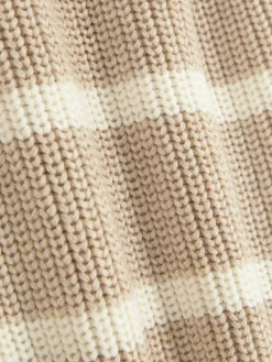 Pulls Et Gilets|Primark Pull Rayé à Col Cheminée Grège