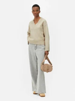 Pulls Et Gilets|Primark Pull Tricoté épais à Col En V Écru