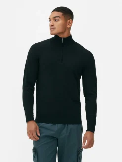 Pulls Et Gilets|Primark Pull Tricoté Semi-zippé Noir