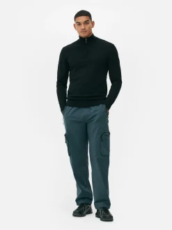 Pulls Et Gilets|Primark Pull Tricoté Semi-zippé Noir