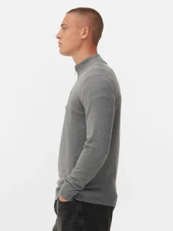 Pulls Et Gilets|Primark Pull Tricoté Semi-zippé Gris