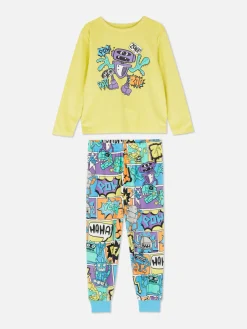 Pyjamas Et Vêtements De Nuit|Primark Pyjama à Imprimé Robot Citron vert