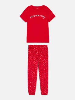Ensembles Pyjamas|Primark Pyjama à Manches Courtes Rouge