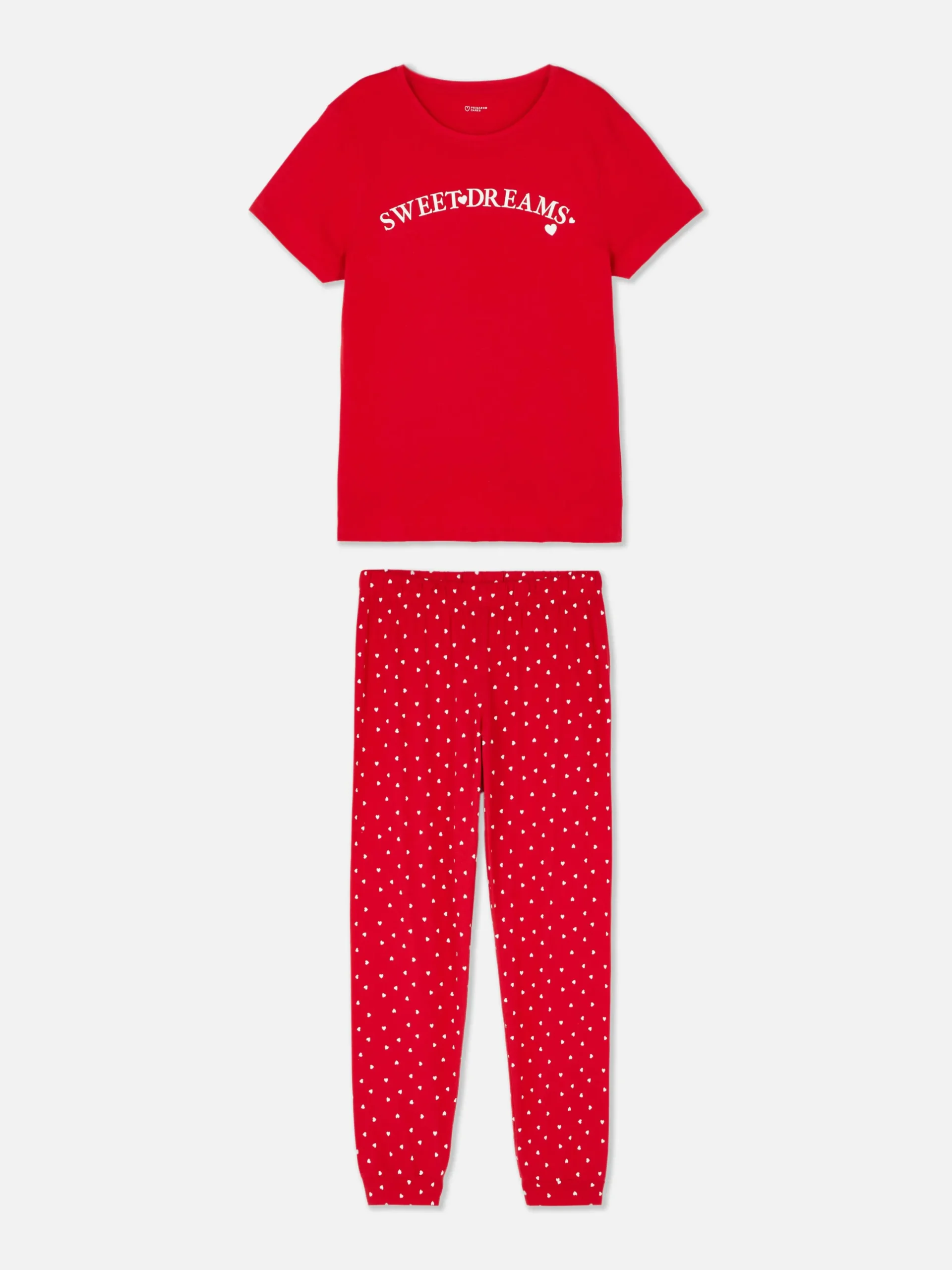 Ensembles Pyjamas|Primark Pyjama à Manches Courtes Rouge