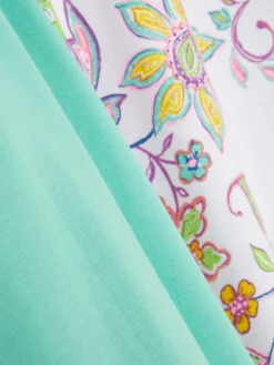 Ensembles Pyjamas|Primark Pyjama à Manches Courtes Et Motif Turquoise