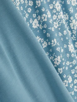 Ensembles Pyjamas|Primark Pyjama à Manches Courtes Et Motif Bleu moyen