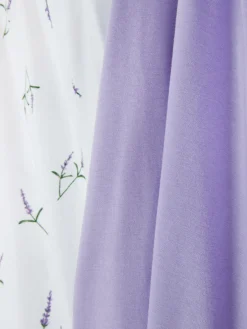 Ensembles Pyjamas|Primark Pyjama à Manches Courtes En Jersey Imprimé Bleu lavande