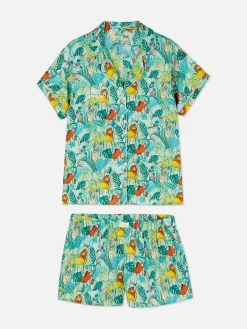 Ensembles Pyjamas|Primark Pyjama à Manches Courtes Tissé Disney Le Roi Lion Vert