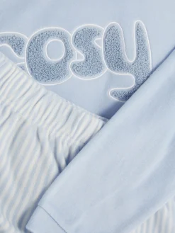 Ensembles Pyjamas|Primark Pyjama à Manches Longues Et à Message Bleu