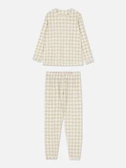 Ensembles Pyjamas|Primark Pyjama à Manches Longues En Micropolaire Grège