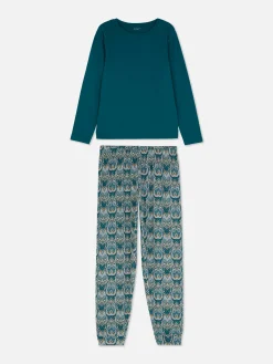 Ensembles Pyjamas|Primark Pyjama à Manches Longues Et à Poche Bleu sarcelle