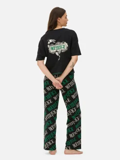Beetlejuice|Tout Halloween|Primark Pyjama Avec Logo Beetlejuice Noir
