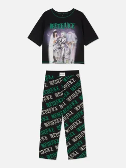 Beetlejuice|Tout Halloween|Primark Pyjama Avec Logo Beetlejuice Noir