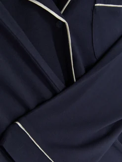 Ensembles Pyjamas|Primark Pyjama Boyfriend En Jersey à Manches Longues Bleu marine