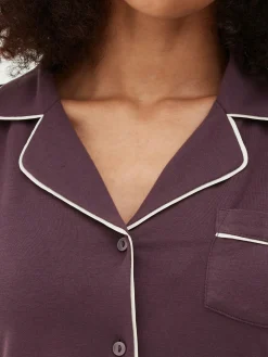 Ensembles Pyjamas|Primark Pyjama Boyfriend En Jersey à Manches Longues Figue