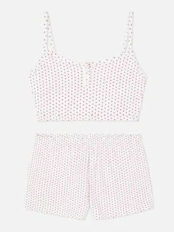 Ensembles Pyjamas|Primark Pyjama Caraco Court Et Short Ivoire