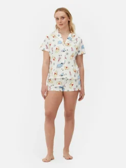 Ensembles Pyjamas|Primark Pyjama Chemise Et Short Disney Winnie L'ourson Ivoire