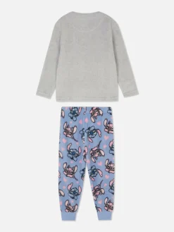 Pyjamas Et Vêtements De Nuit|Primark Pyjama Confortable Disney Stitch & Angel Pour Fille Gris chiné