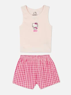 Ensembles Pyjamas|Primark Pyjama Débardeur Et Short Hello Kitty 50e Anniversaire Rose