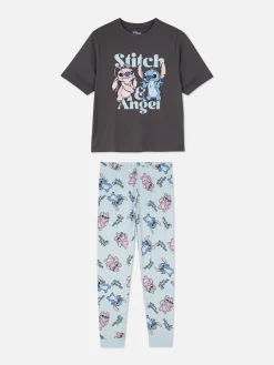 Ensembles Pyjamas|Primark Pyjama Disney Lilo & Stitch Angel Anthracite