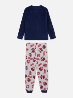 Pyjamas Et Vêtements De Nuit|Primark Pyjama Doux Marvel Captain America Bleu marine