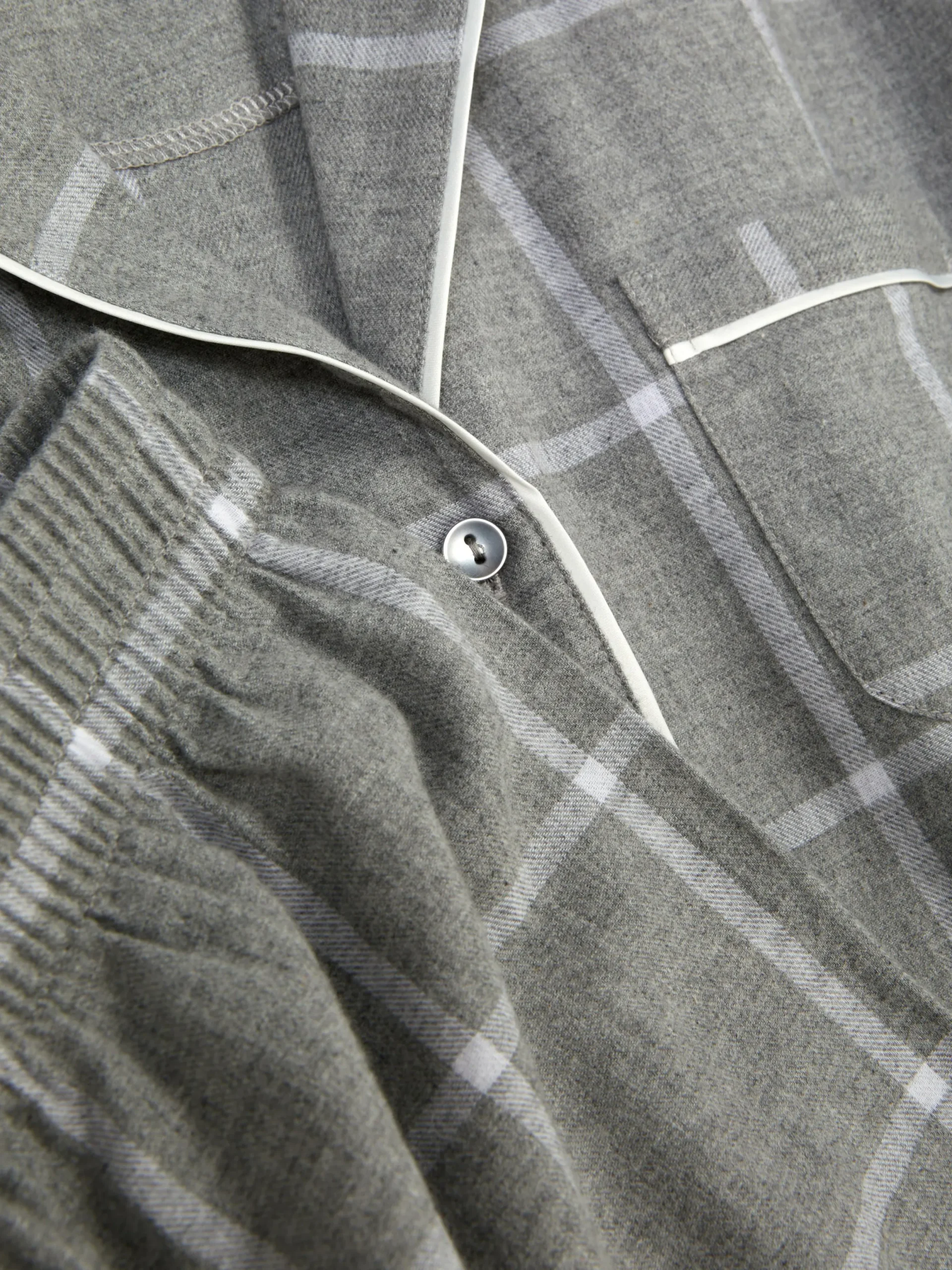 Ensembles Pyjamas|Primark Pyjama En Flanelle à Manches Longues Gris