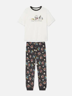 Ensembles Pyjamas|Primark Pyjama En Jersey à Imprimé Personnage Disney Ivoire