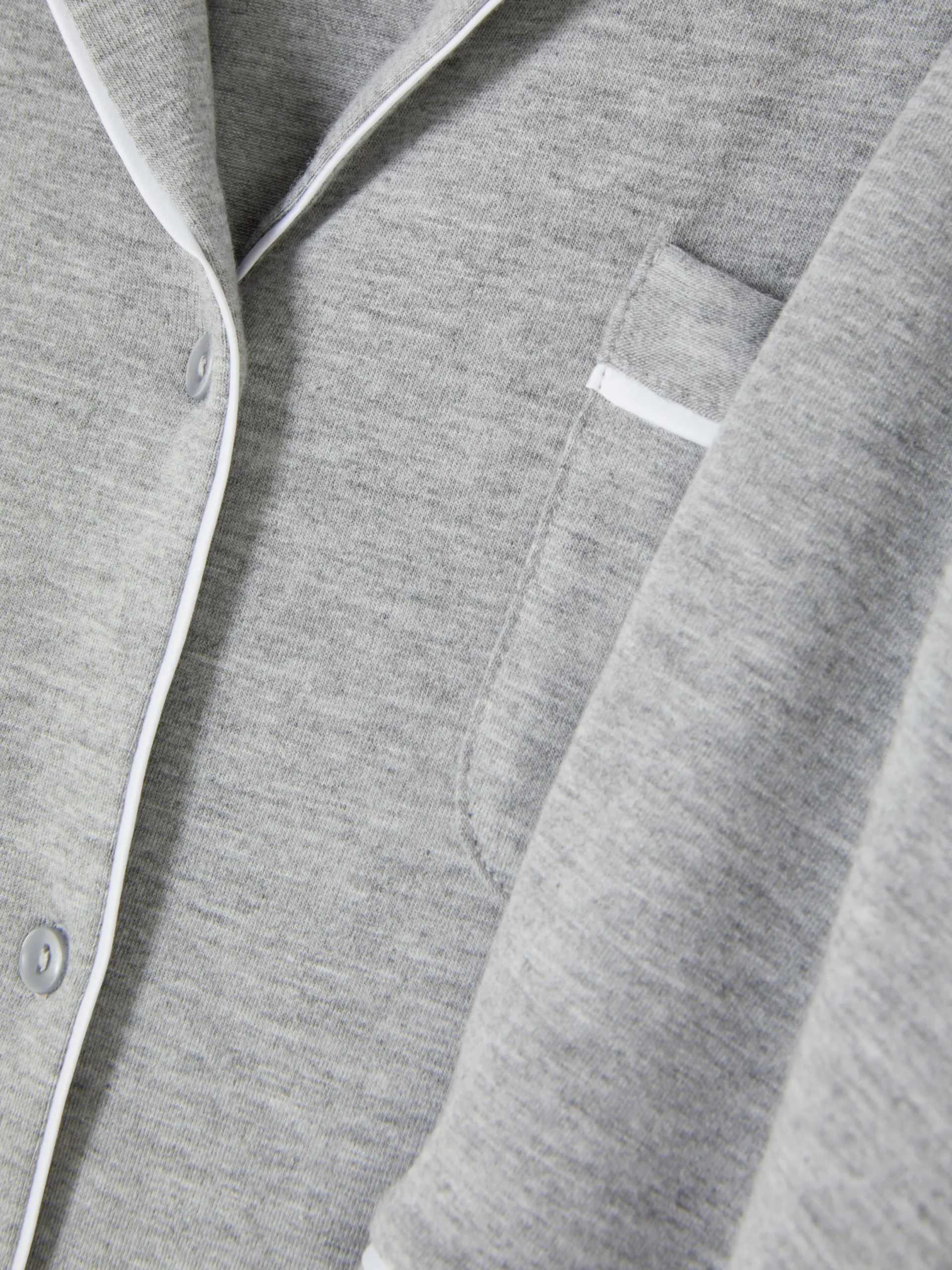 Ensembles Pyjamas|Primark Pyjama En Jersey à Manches Courtes Gris chiné