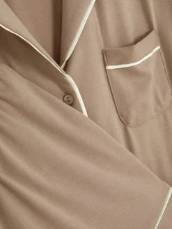 Ensembles Pyjamas|Primark Pyjama En Jersey à Manches Courtes Moka