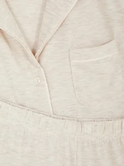 Ensembles Pyjamas|Primark Pyjama En Jersey à Manches Courtes Écru