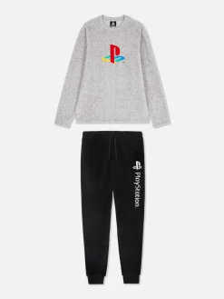Pyjamas|Primark Pyjama En Molleton à Logo PlayStation Gris chiné