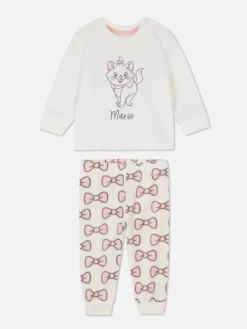 Pyjamas Et Vêtements De Nuit|Primark Pyjama En Molleton à Manches Longues Disney Les Aristochats Marie Écru