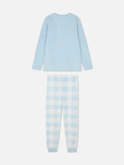 Pyjamas Et Vêtements De Nuit|Primark Pyjama En Molleton à Motif Pop-corn Bleu