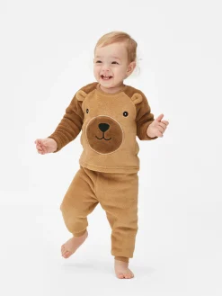 Pyjamas Et Vêtements De Nuit|Primark Pyjama En Molleton à Motif Ours Marron