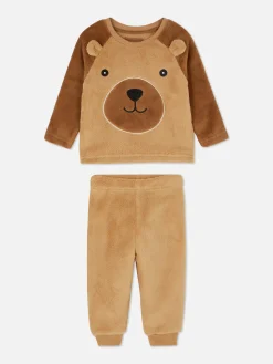 Pyjamas Et Vêtements De Nuit|Primark Pyjama En Molleton à Motif Ours Marron