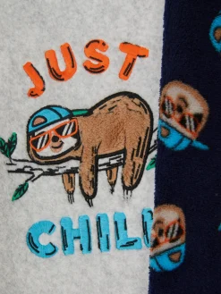 Pyjamas Et Vêtements De Nuit|Primark Pyjama En Molleton à Motif Paresseux Gris