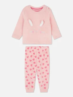 Pyjamas Et Vêtements De Nuit|Primark Pyjama En Molleton à Motif Personnage Animal Rose vif