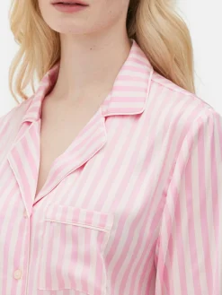 Ensembles Pyjamas|Primark Pyjama En Satin à Manches Longues Rose