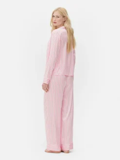 Ensembles Pyjamas|Primark Pyjama En Satin à Manches Longues Rose