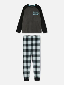 Pyjamas Et Vêtements De Nuit|Primark Pyjama En Velours à Carreaux Noir