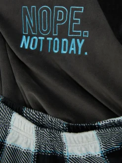 Pyjamas Et Vêtements De Nuit|Primark Pyjama En Velours à Carreaux Noir