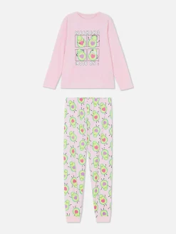 Pyjamas Et Vêtements De Nuit|Primark Pyjama En Velours à Motif Avocat Rose