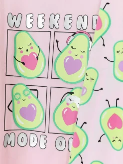 Pyjamas Et Vêtements De Nuit|Primark Pyjama En Velours à Motif Avocat Rose