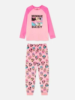 Pyjamas Et Vêtements De Nuit|Primark Pyjama En Velours Disney Minnie Mouse Et Daisy Duck Rose