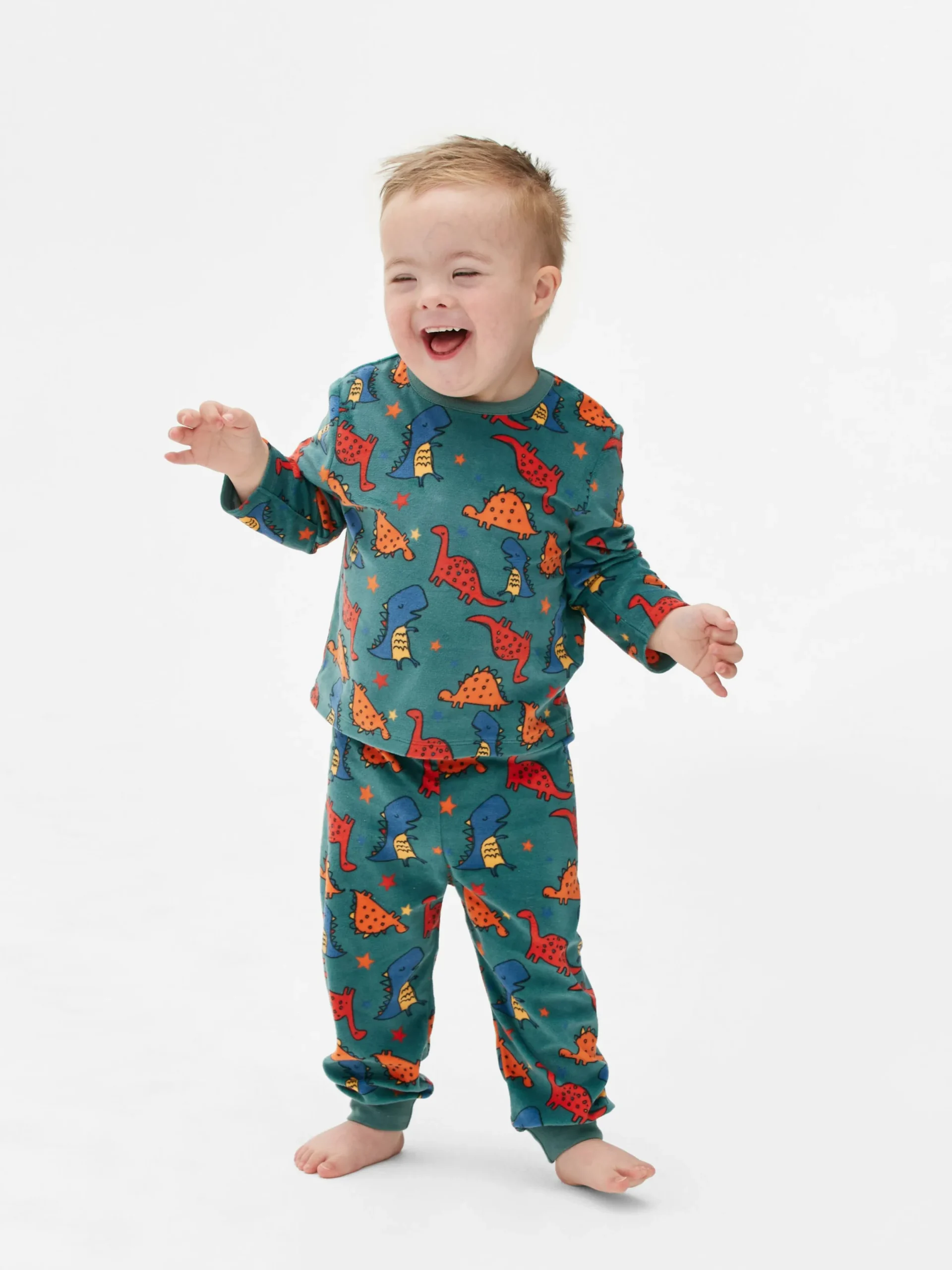 Pyjamas Et Vêtements De Nuit|Primark Pyjama En Velours Graphique Vert