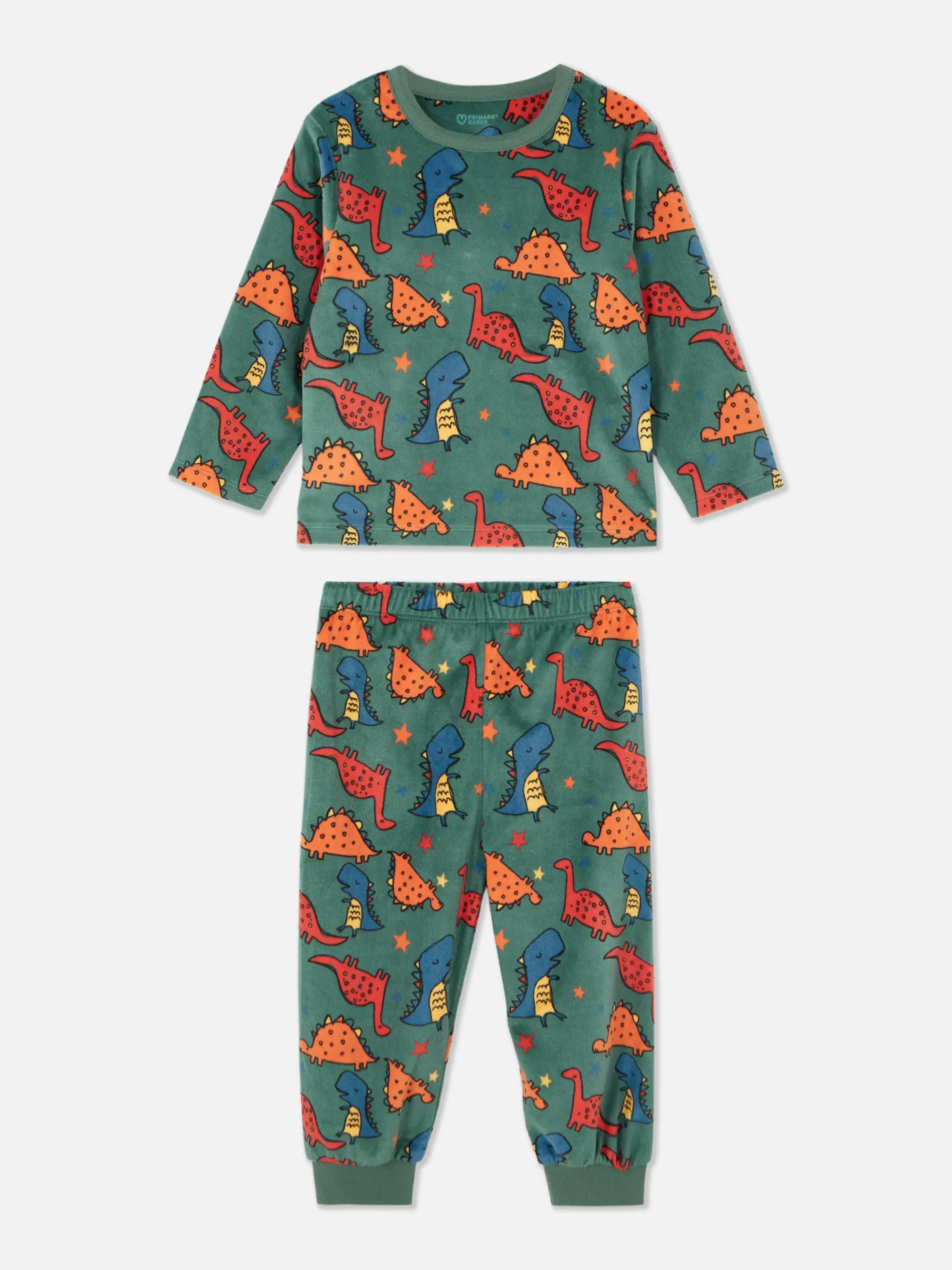 Pyjamas Et Vêtements De Nuit|Primark Pyjama En Velours Graphique Vert