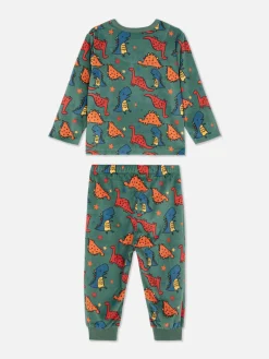 Pyjamas Et Vêtements De Nuit|Primark Pyjama En Velours Graphique Vert