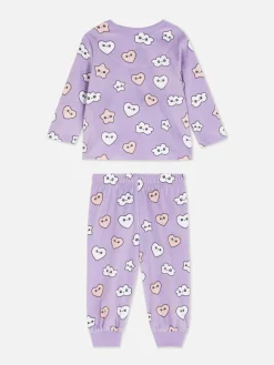 Pyjamas Et Vêtements De Nuit|Primark Pyjama En Velours Graphique Violet