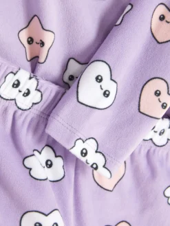 Pyjamas Et Vêtements De Nuit|Primark Pyjama En Velours Graphique Violet